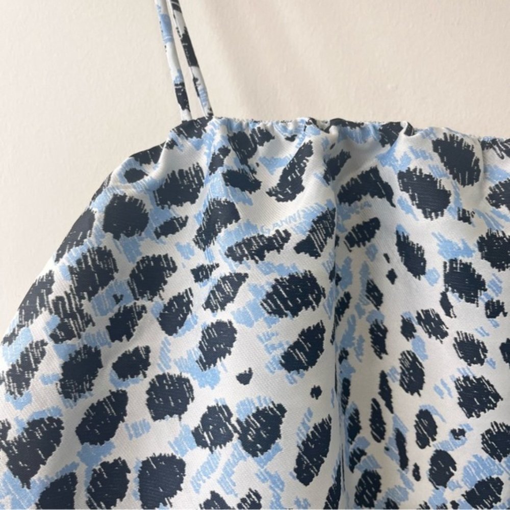 NWT GANNI leopard jacquard dress Size 42 - Picture 8 of 12